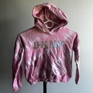 DKNY Pink Tie-Dye Kids Hoodie